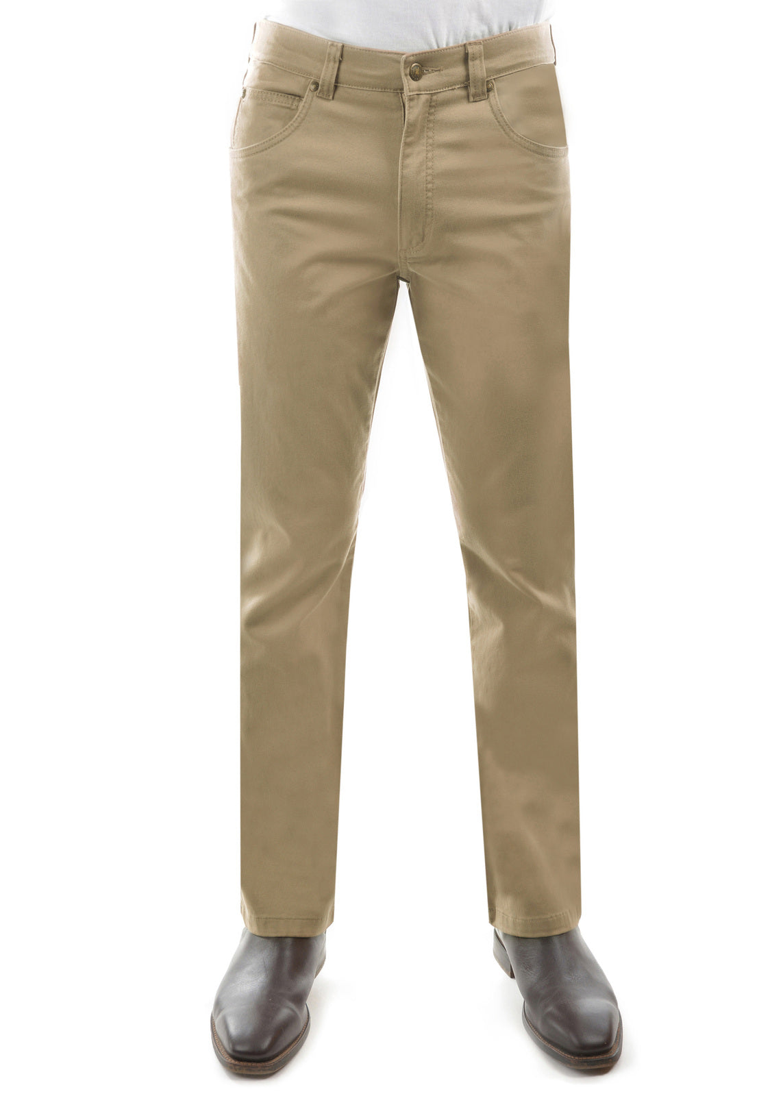 Hard Slog Mens Stretch Slim 5 Pocket Twill Jeans (HCP1217070) Sand [SD]