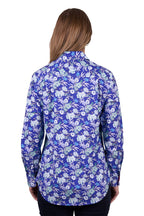 Hard Slog Womens Tia Half Button L/S Shirt (H5W2101178) Blue [SD]
