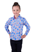 Hard Slog Childrens Miv Half Button L/S Shirt (H5W7101190) Blue [SD]