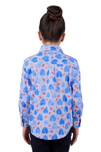 Hard Slog Childrens Miv Half Button L/S Shirt (H5W7101190) Blue [SD]