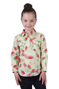 Hard Slog Childrens Kimmy Half Button L/S Shirt (H5W7101191) Green [SD]