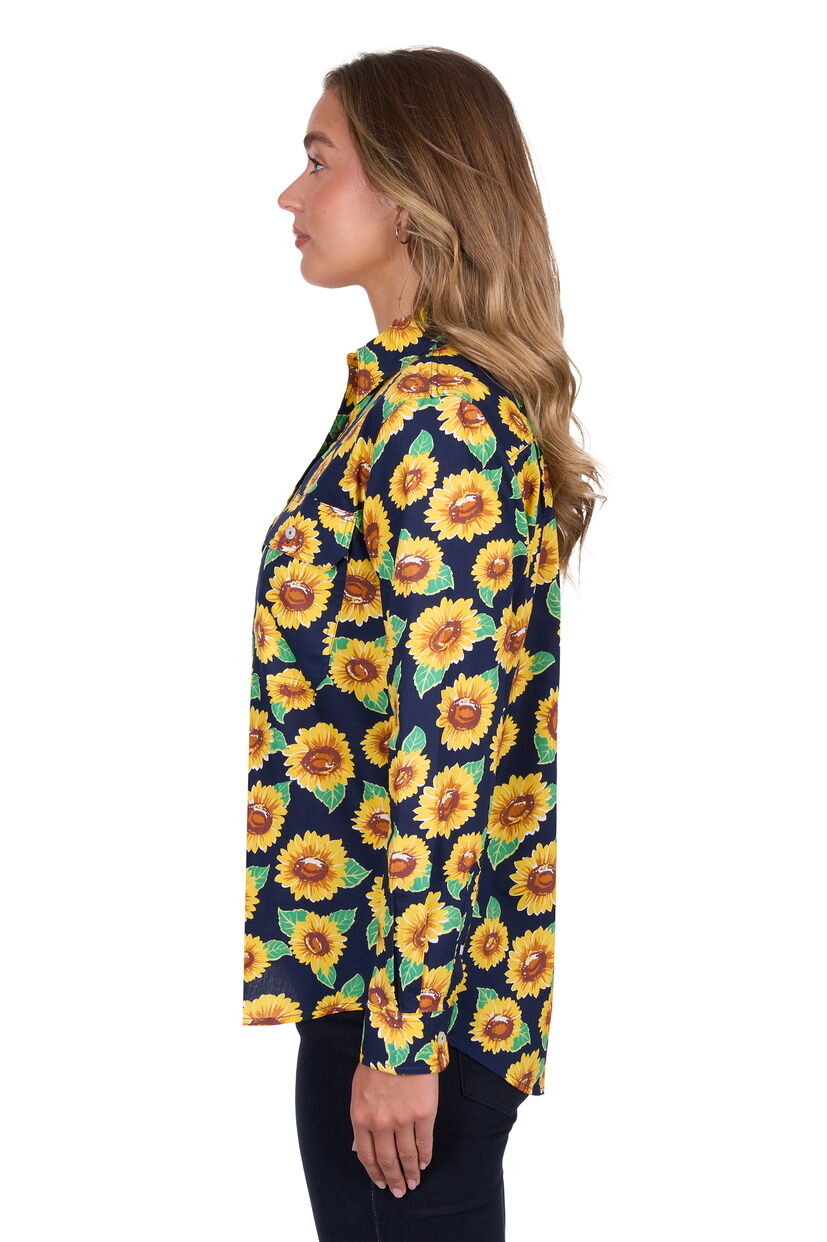 Hard Slog Womens Ally Half Button L/S Shirt (H5S2101123) Multi