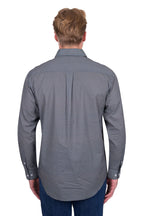 Hard Slog Mens Tomson Half Button L/S Shirt (H5S1126184) Navy/Tan