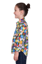 Hard Slog Childrens Delia Half Button L/S Shirt (H5S7101124) Multi