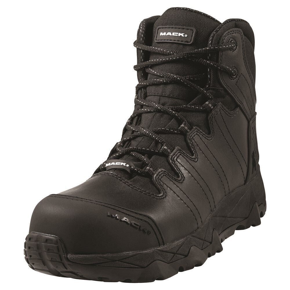 Mack Mens Octane Lace Up Zip Safety Boots (MKOCTANEZ) Black