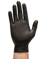 Mack Traction Nitrile Disposable Gloves Box of 50 (MKGTRACTIBB) Black