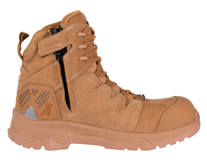 Mack Mens Octane 2.0 Zip Safety Boots (MKOCTAN2ZHHF) Honey