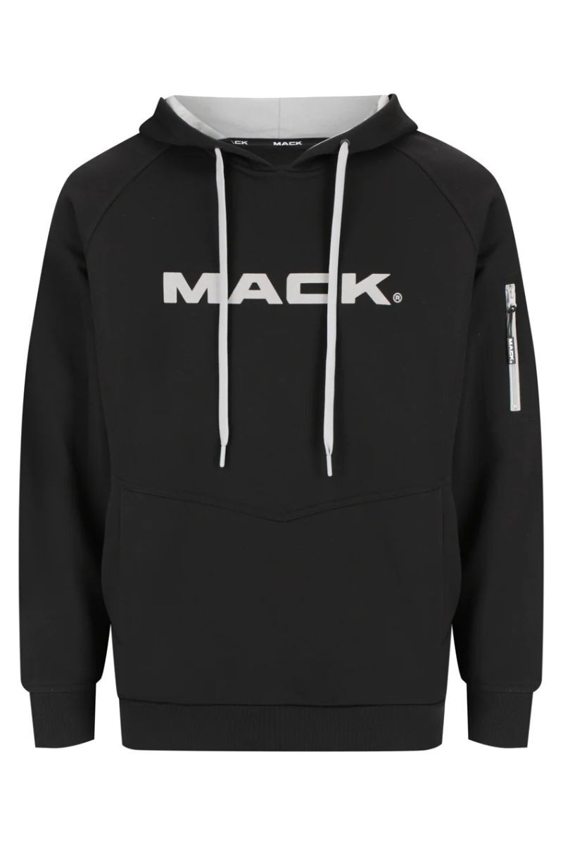 Mack Mens Pullover Raglan Hoodie (MKPCHR001BB) Black