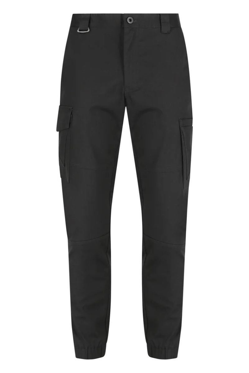 Mack Mens Elastic Waist Cuffed Pants (MKSTCP001BBR) Black