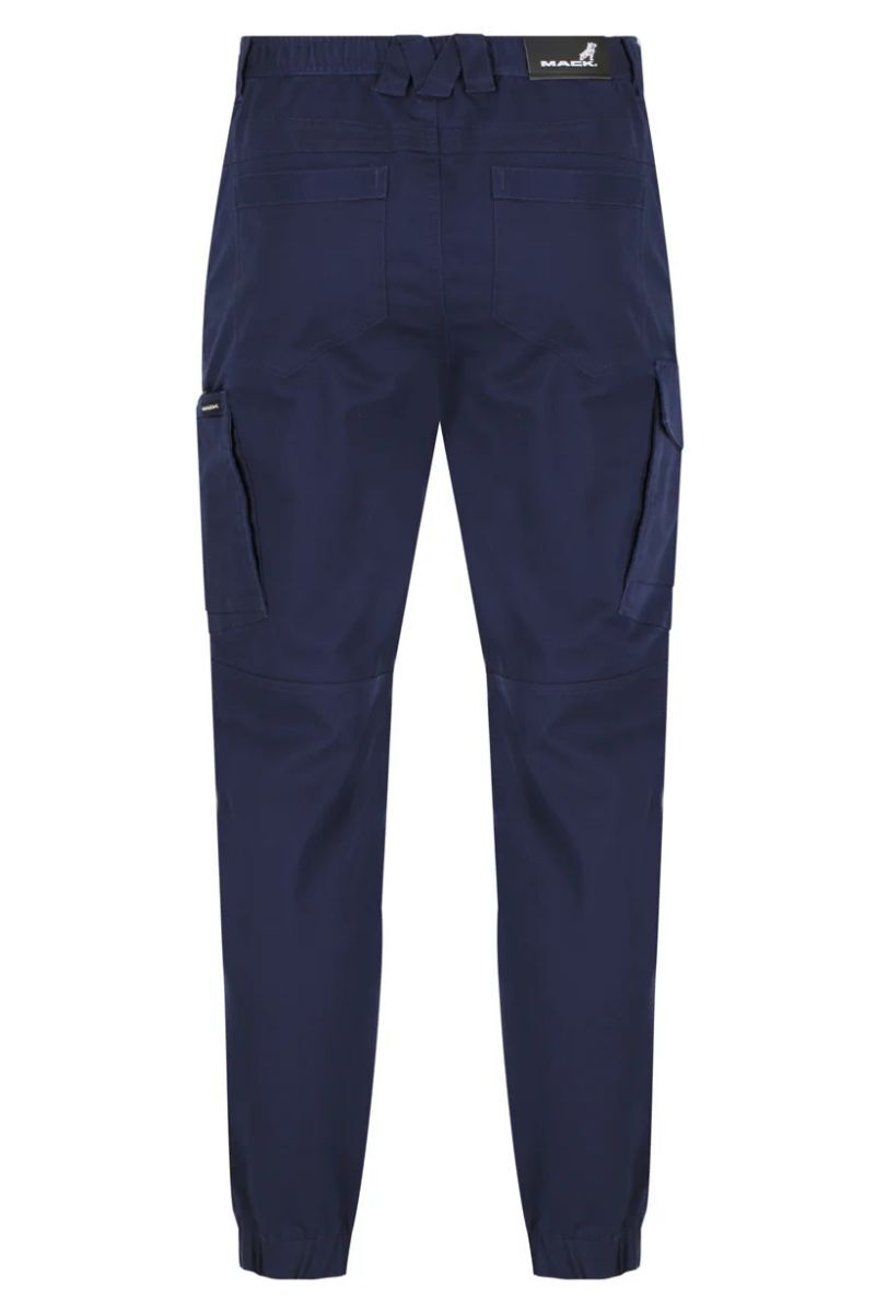 Mack Mens Elastic Waist Cuffed Pants (MKSTCP001NNR) Navy