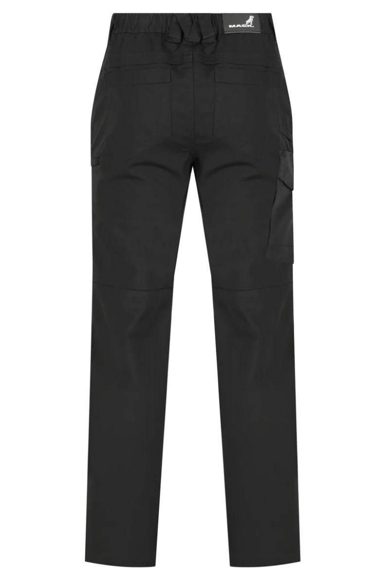 Mack Mens Elastic Waist Straight Leg Pants (MKSTCP002BBR) Black
