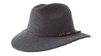 Jacaru Outback Fedora Hat (1847) Dark Grey [GD]