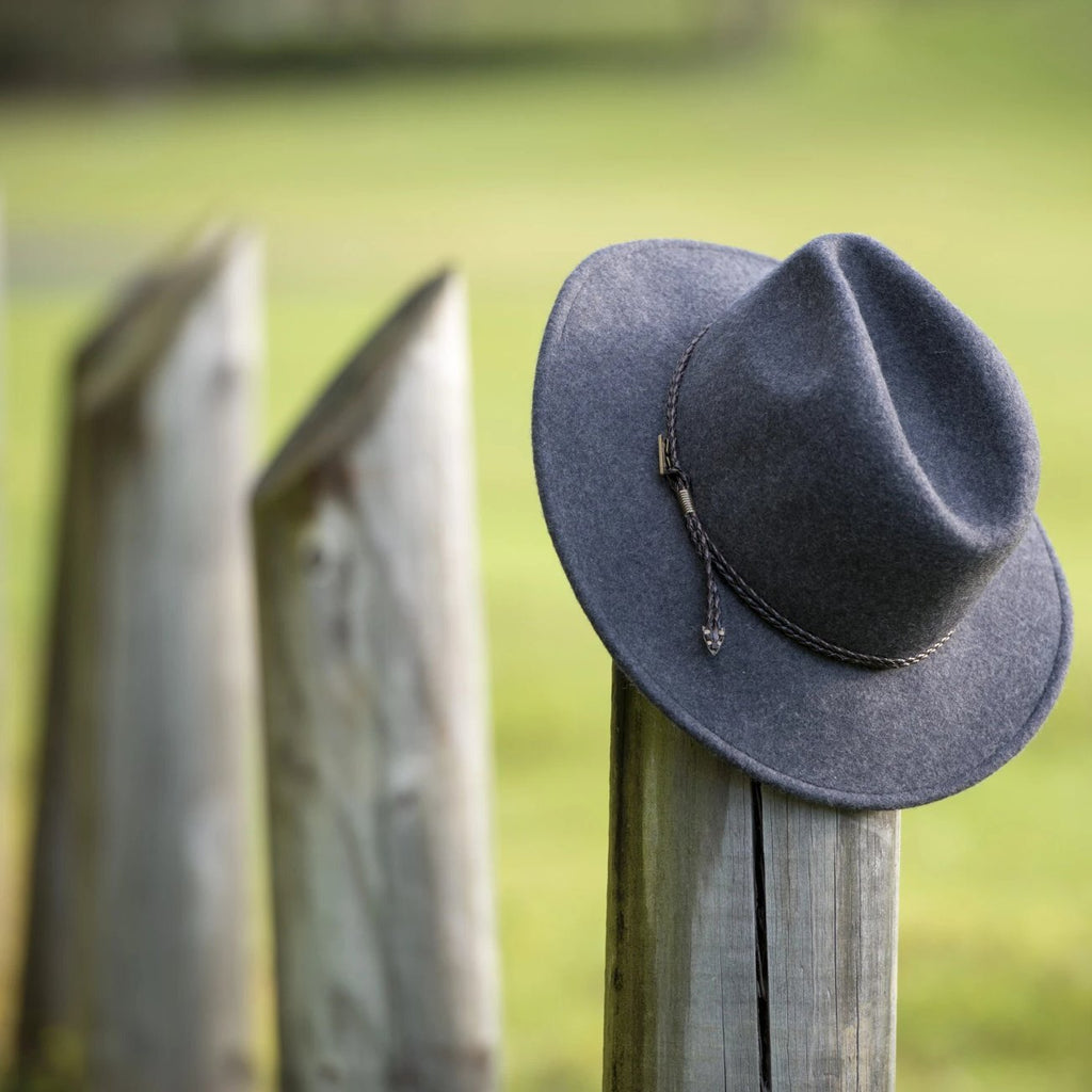 Jacaru Outback Fedora Hat (1847) Dark Grey [GD]