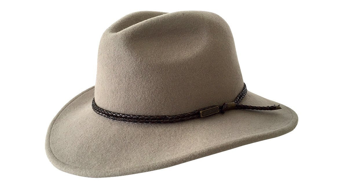 Jacaru Outback Fedora Hat (1847) Stone