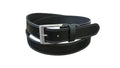 Jacaru Unisex Stitched Leather Belt - 35mm (6014) Black