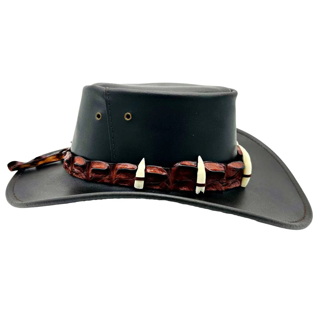 Jacaru Unisex Croc Hunter Hat (110) Brown