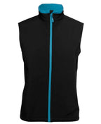 JB's Mens PDM Three Layer Softshell Vest (3WSVBD) Black/Aqua [SD]