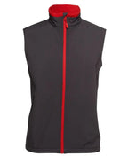 JB's Mens PDM Three Layer Softshell Vest (3WSVGC) Charcoal/Red [SD]