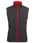 JB's Mens PDM Three Layer Softshell Vest (3WSVGC) Charcoal/Red [SD]