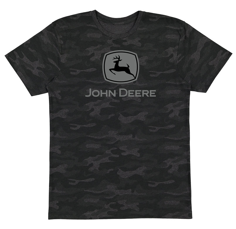 John Deere Mens JD Logo Tee (13282152CA) Black Camo 
