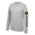John Deere Mens JD Logo L/S Tee (14101942OX) Oxford Grey 