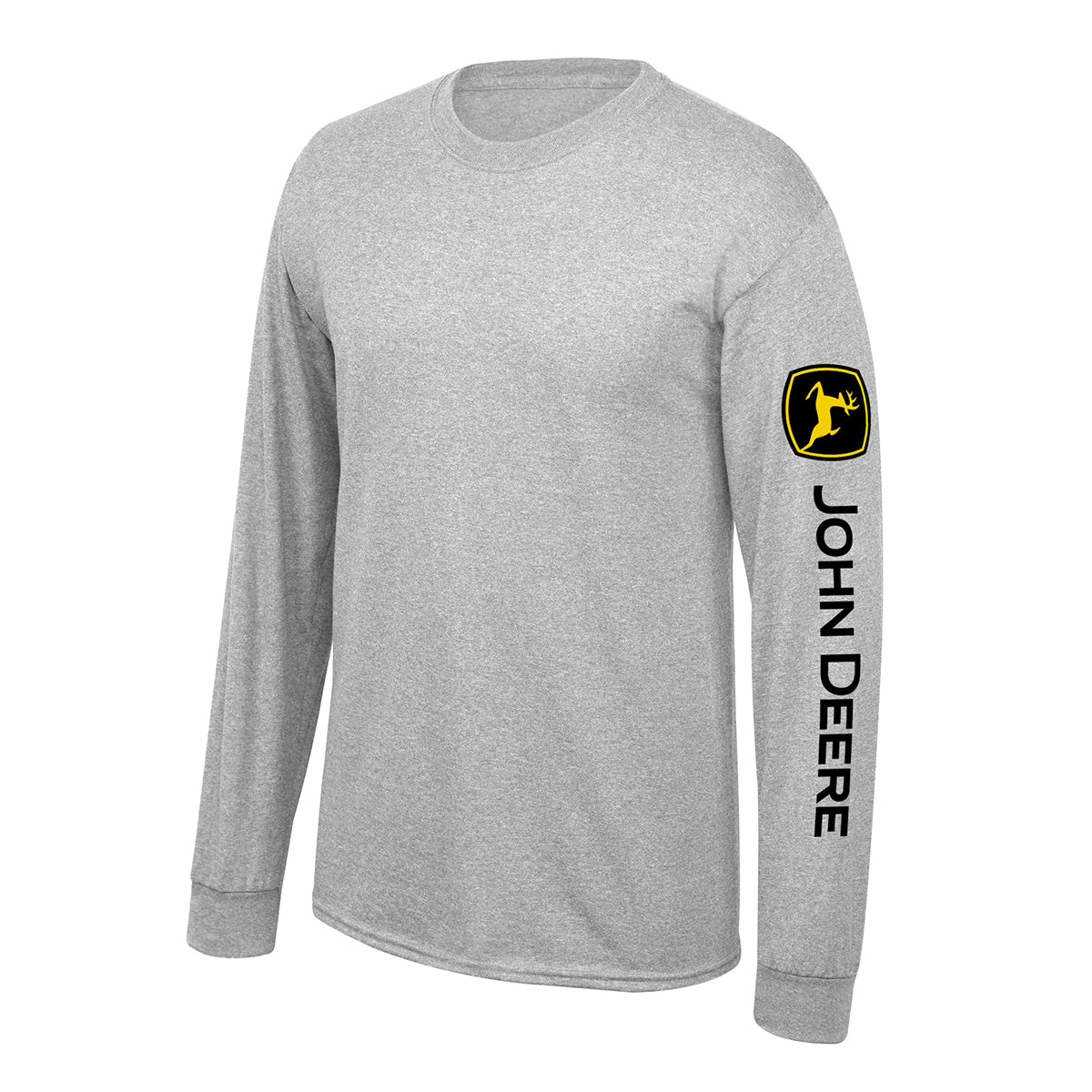 John Deere Mens JD Logo L/S Tee (14101942OX) Oxford Grey 
