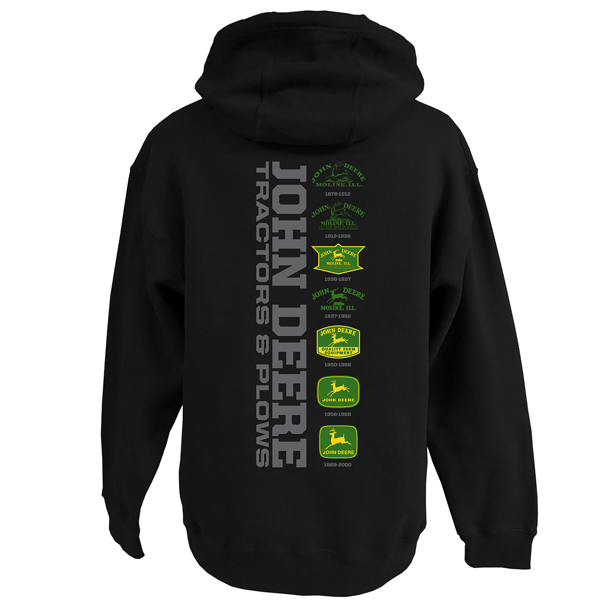 John Deere Mens JD Logo Graphic Hoodie (13021701BK) Black 
