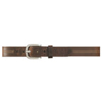 John Deere Mens 38mm Oil Tanned Leather with Silver Finish Buckle Belt (4503500-200-32) Brown
