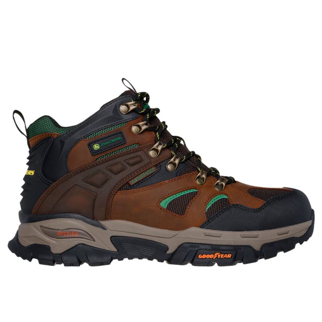 John Deere Mens Arch Fit Tarver Lace Up Boots (256006) Dark Brown