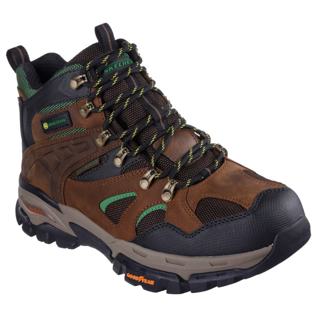 John Deere Mens Arch Fit Tarver Lace Up Boots (256006) Dark Brown