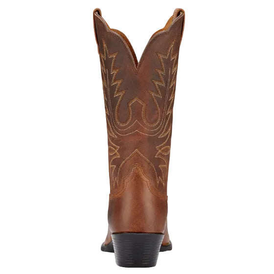 Ariat Womens Heritage Western R-Toe Wide Calf Western Boots (10001021) Distressed Brown