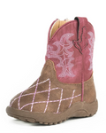 Roper Infants Cowbaby Crosscut Western Boots (16900081) Raspberry/Brown