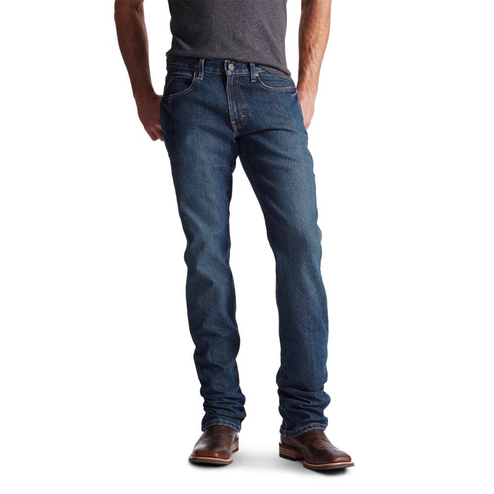 Ariat Mens Rebar M4 Low Rise Bootcut Jeans (10016221) Carbine 