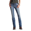 Ariat Womens R.E.A.L. Mid Rise Straight Jeans (10017217) Icon Rainstorm