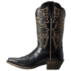 Ariat Womens Round Up Square Toe Western Boots (10029756) Limousine Black 