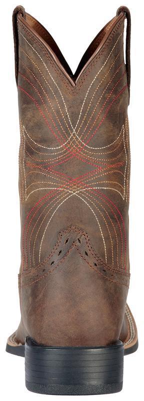 Ariat Mens Sport Wide Square Toe Western Boots (10010963) Distressed Brown