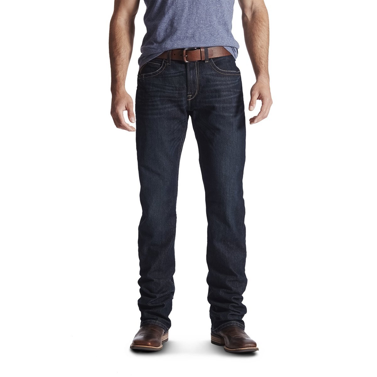 Ariat Mens Rebar M4 Durastretch Low Rise Bootcut Jeans (10016220) Bodie 