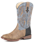 Roper Childrens Dalton Western Boots (18900805) Tan/Blue
