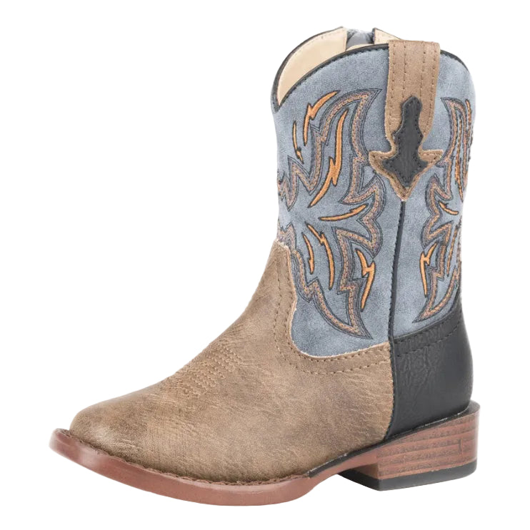 Roper Toddler Dalton Western Boots (17900805) Tan/Blue 