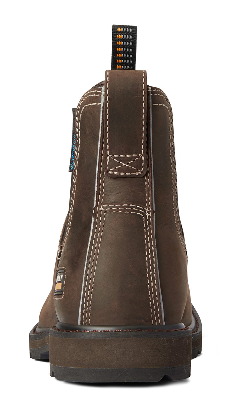 Ariat Mens Groundbreaker Chelsea Wide Square Toe H2O Western Boots (10038324) Dark Brown 