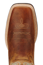 Ariat Womens Round Up Wide Square Toe Western Boots (10018528) Powder Brown