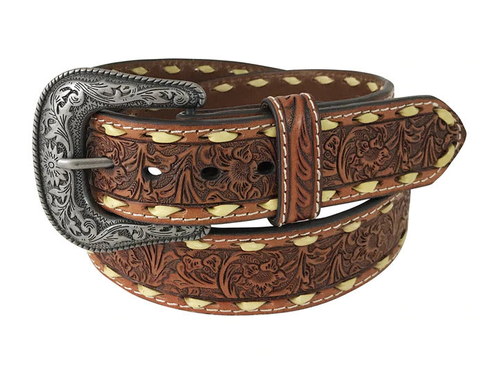 Roper Mens 1.1/2" Belt (8635500) Genuine Hand Tooled Leather [SD]