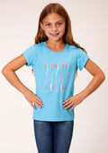 Roper Girls Five Star Collection Tee (09513054) Solid Blue [SD]