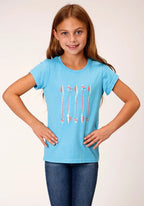 Roper Girls Five Star Collection Tee (09513054) Solid Blue [SD]