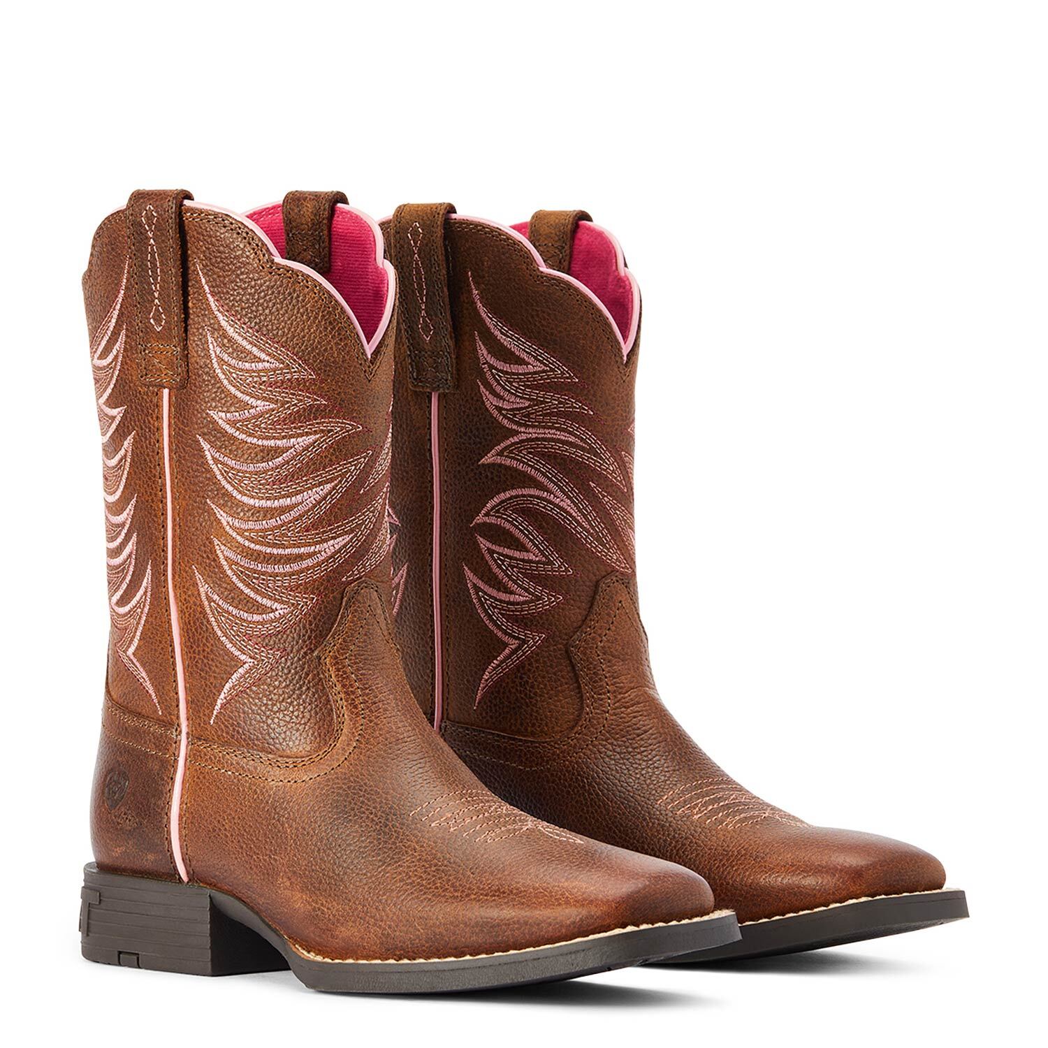 Ariat Youth Firecatcher Western Boots (10042413) Rowdy Brown
