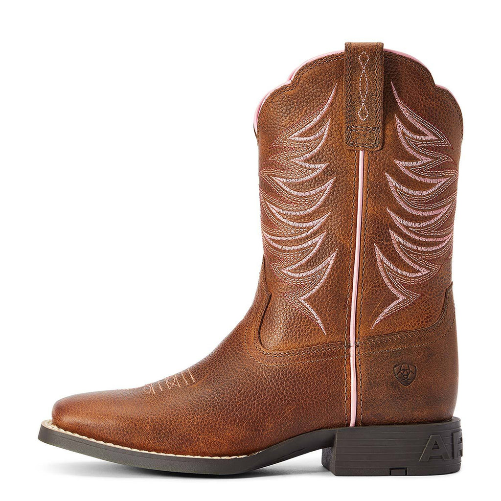 Ariat Youth Firecatcher Western Boots (10042413) Rowdy Brown
