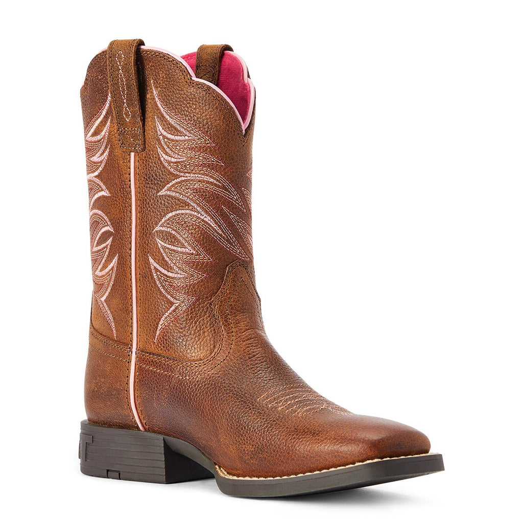 Ariat Youth Firecatcher Western Boots (10042413) Rowdy Brown