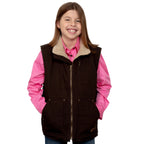 Just Country Childrens Diamantina Sherpa Vest (BWOV2201) Chocolate