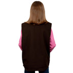 Just Country Childrens Diamantina Sherpa Vest (BWOV2201) Chocolate