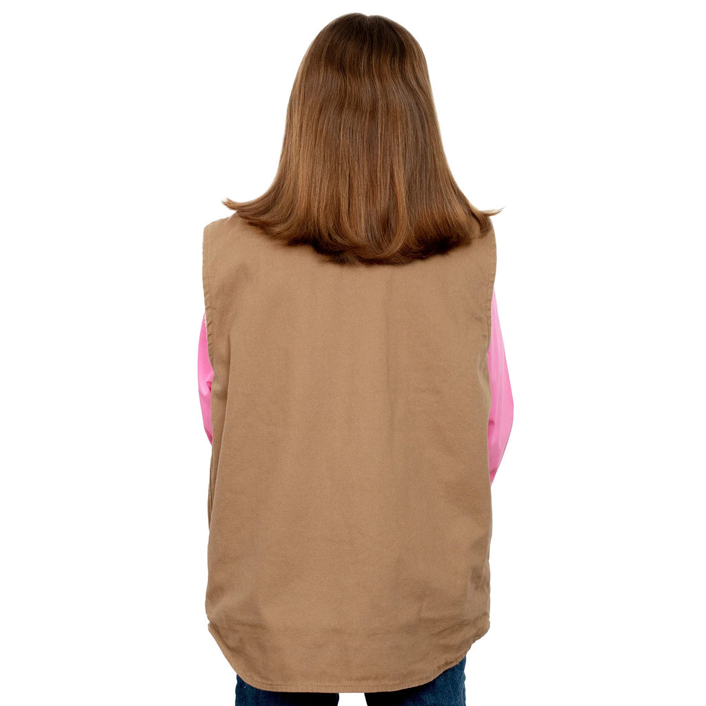 Just Country Childrens Diamantina Sherpa Vest (BWOV2200) Khaki